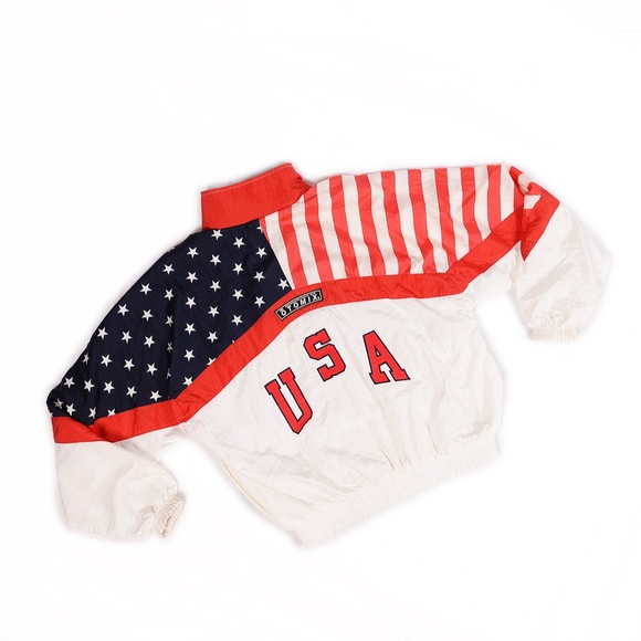 Vintage 1990 USA Windbreaker performance Jacket Otomix Perfect for the Olympics! - Picture 2 of 4
